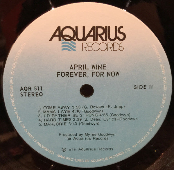 April Wine : Forever For Now (LP, Album)
