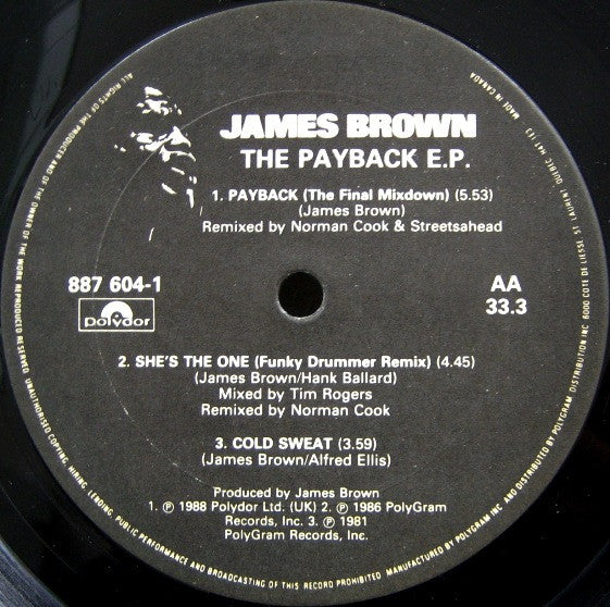 James Brown : The Payback EP (12", EP)