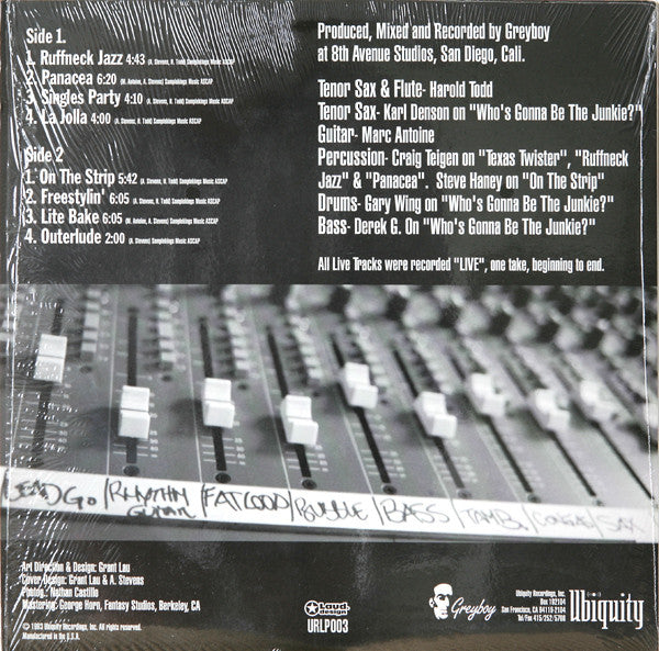 Greyboy With Harold Todd & Marc Antoine : Freestylin' (LP, Album)