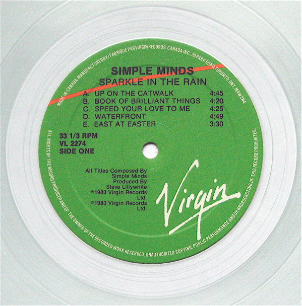 Simple Minds : Sparkle In The Rain (LP, Album, Ltd, Cle)