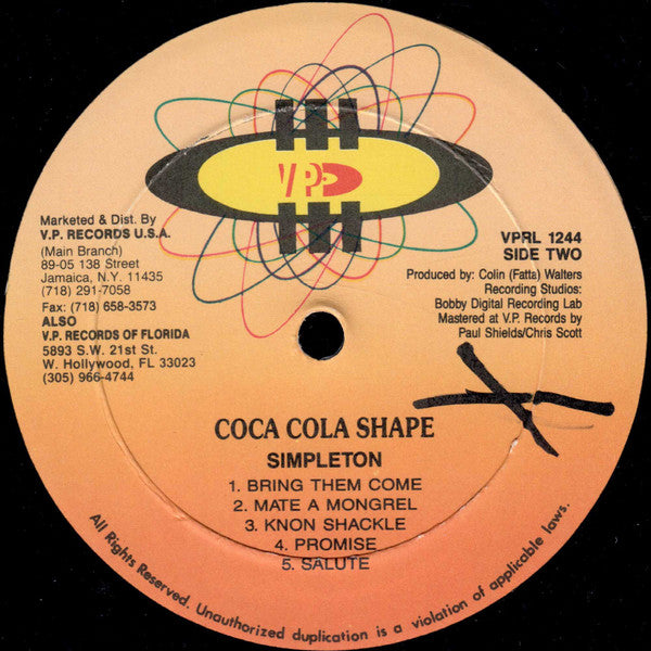 Simpleton : Coca Cola Shape (LP, Album)