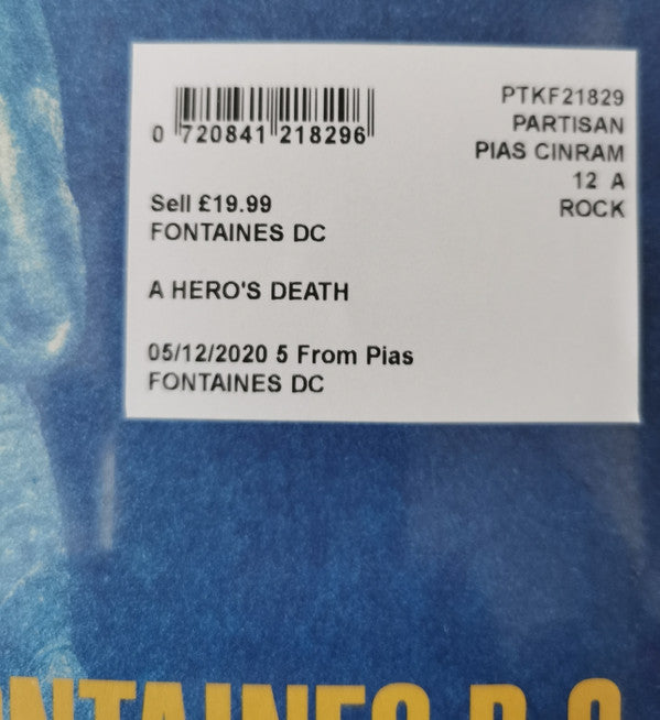 Fontaines D.C. : A Hero's Death (LP, Album, Ltd, Cle)