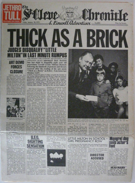 Jethro Tull : Thick As A Brick (LP, Album, RP)