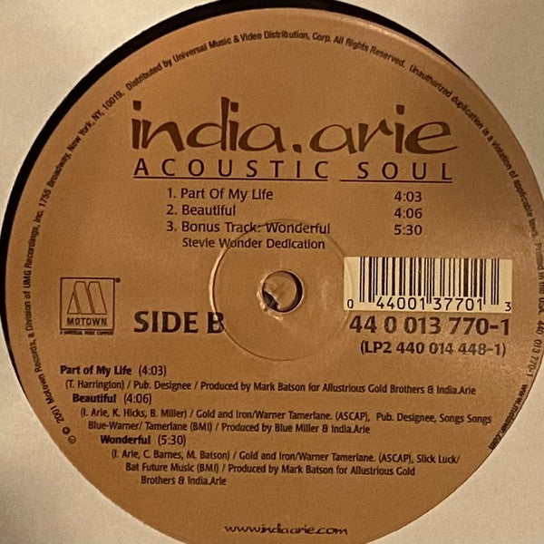 India.Arie : Acoustic Soul (2xLP, Album)