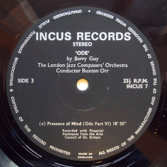 Barry Guy / London Jazz Composers Orchestra : Ode (2xLP, Album + Box)