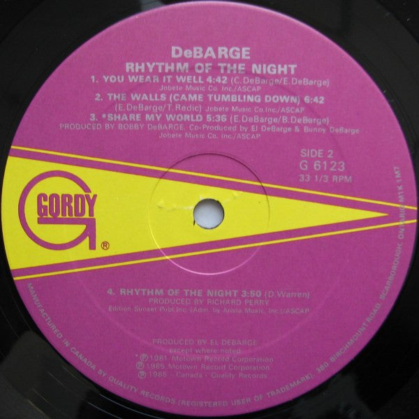 DeBarge : Rhythm Of The Night (LP, Album)