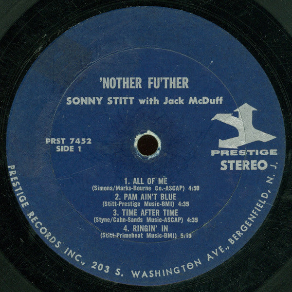 Sonny Stitt With Brother Jack McDuff : 'Nuther Fu'ther (LP, Album, RE)