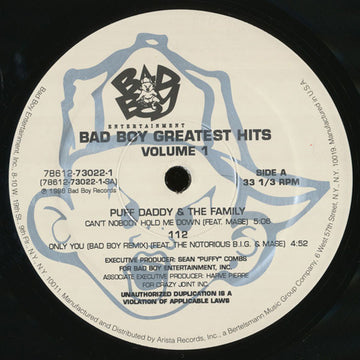 Various : Bad Boy Greatest Hits Volume 1 (2xLP, Comp)