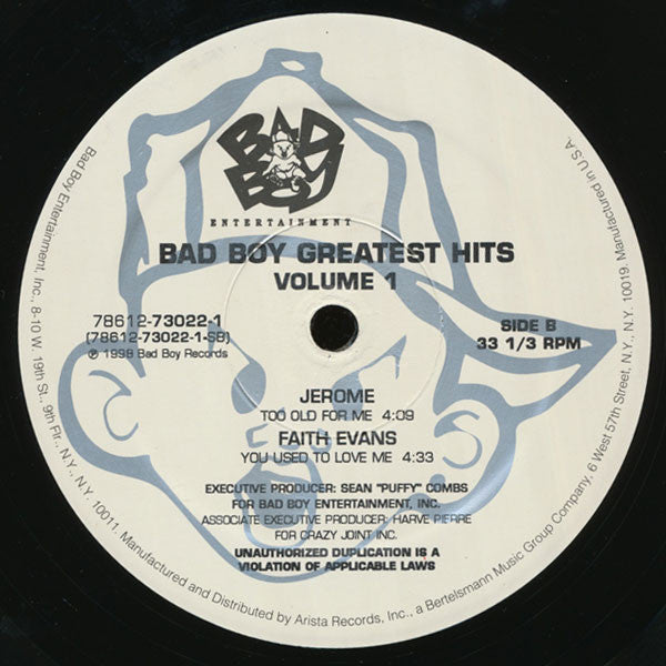 Various : Bad Boy Greatest Hits Volume 1 (2xLP, Comp)