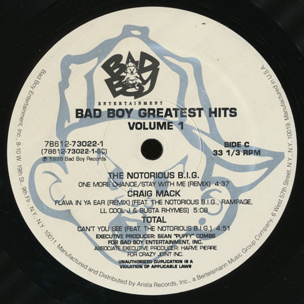 Various : Bad Boy Greatest Hits Volume 1 (2xLP, Comp)