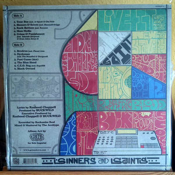 Rasheed Chappell & Buckwild : Sinners And Saints (LP, Album, Ltd, Red)