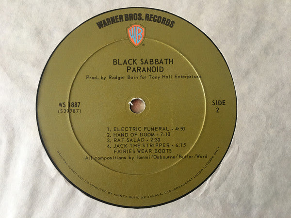 Black Sabbath : Paranoid (LP, Album, Gat)