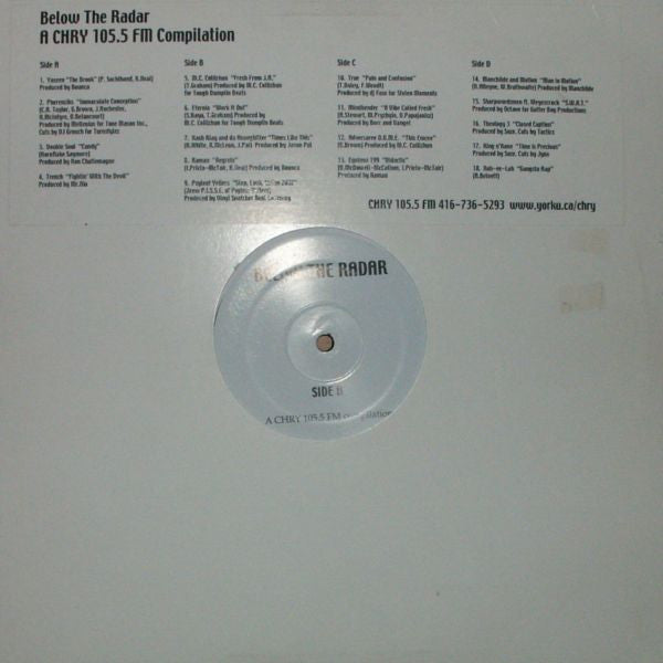 Various : Below The Radar: A CHRY 105.5 FM Compilation (2xLP)