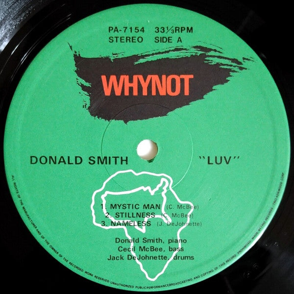 Donald Smith Featuring Cecil McBee, Jack DeJohnette : Luv (LP, Album)