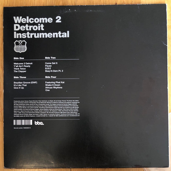 Jay Dee : Welcome 2 Detroit Instrumental (2xLP, Album, RE)