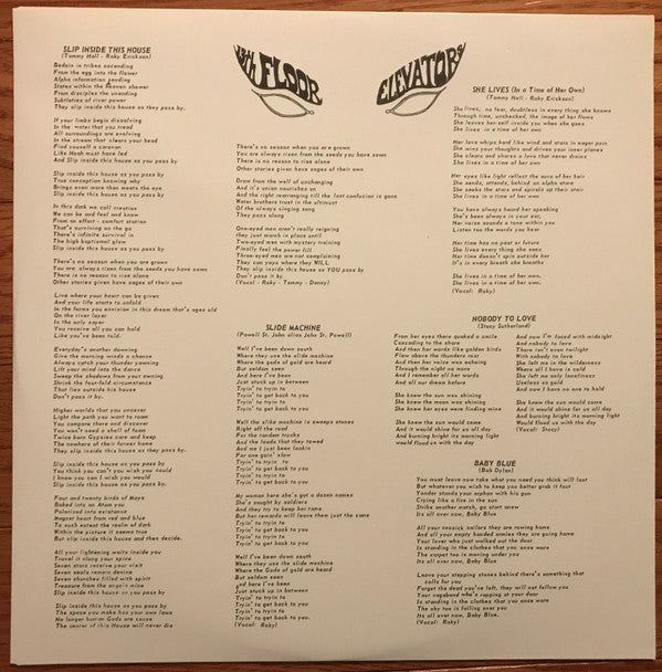 13th Floor Elevators : Easter Everywhere (LP, Album, Mono, RE + LP, Album, RE, RP + Comp)