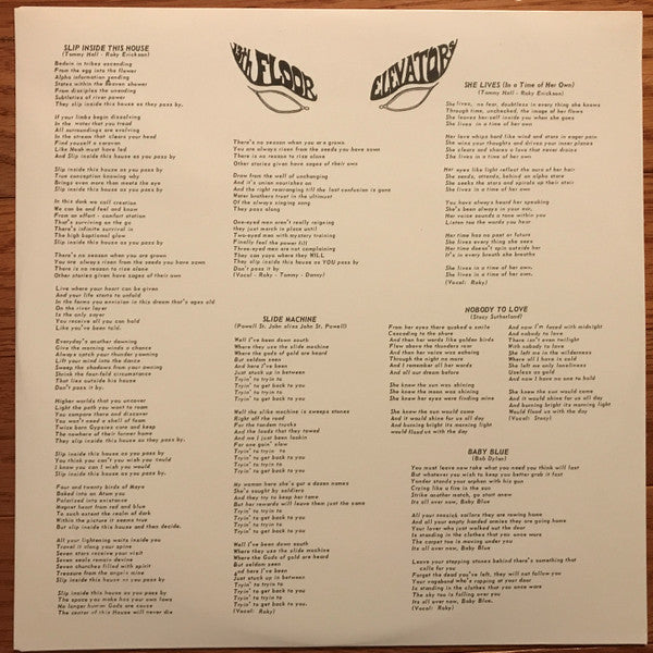 13th Floor Elevators : Easter Everywhere (LP, Album, Mono, RE + LP, Album, RE, RP + Comp)