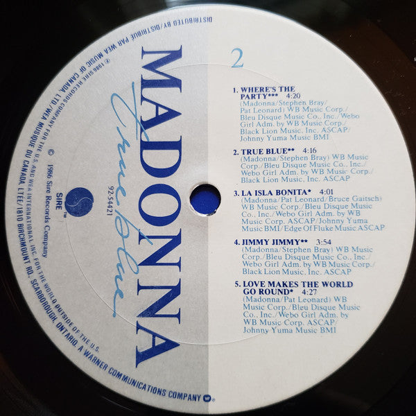 Madonna : True Blue (LP, Album)