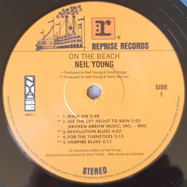 Neil Young : On The Beach (LP, Album, RE, RM)