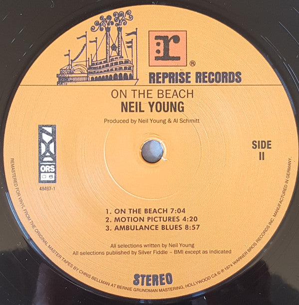 Neil Young : On The Beach (LP, Album, RE, RM)