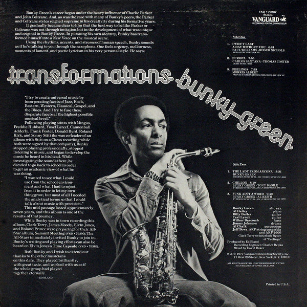 Bunky Green : Transformations (LP, Album)