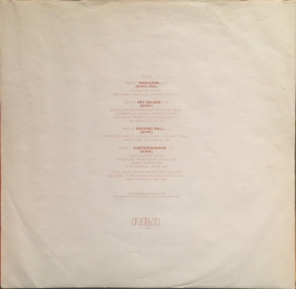 David Bowie : Low (LP, Album)