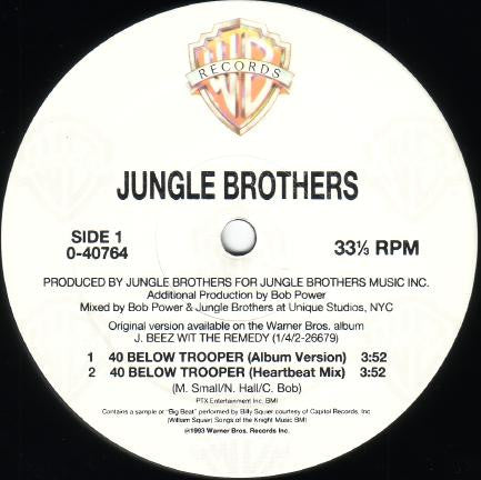 Jungle Brothers : 40 Below Trooper (12")