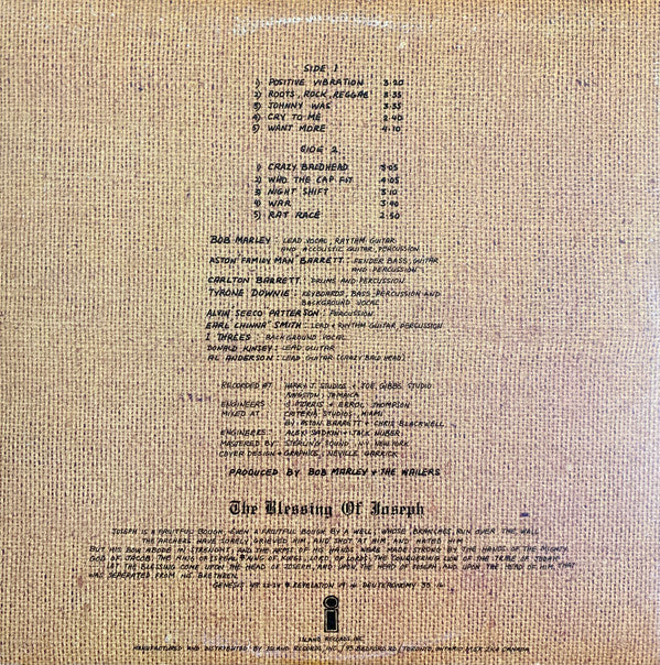 Bob Marley & The Wailers : Rastaman Vibration (LP, Album, Gat)