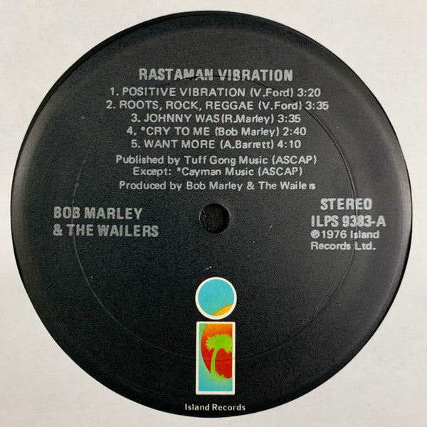 Bob Marley & The Wailers : Rastaman Vibration (LP, Album, Gat)