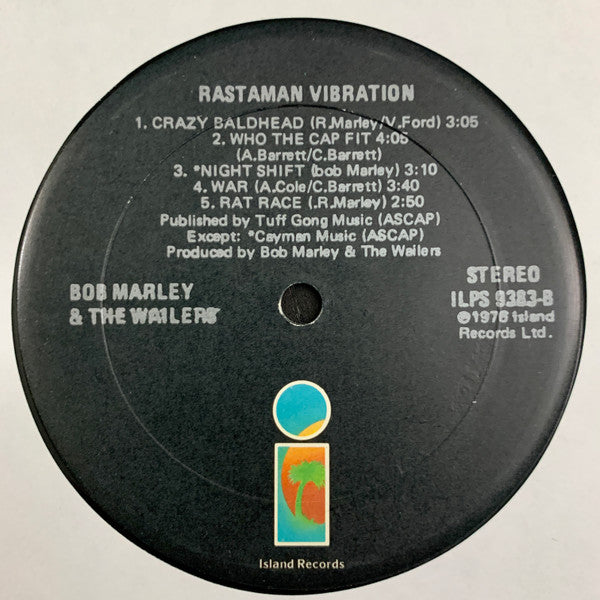 Bob Marley & The Wailers : Rastaman Vibration (LP, Album, Gat)