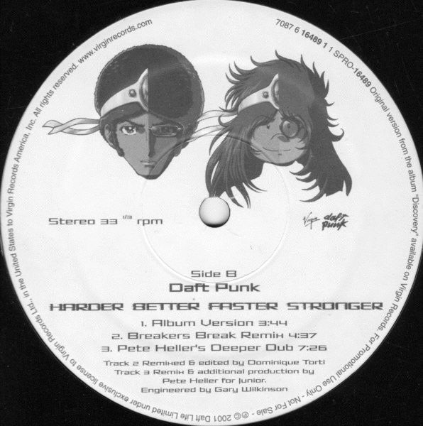 Daft Punk : Harder Better Faster Stronger (12", Promo)