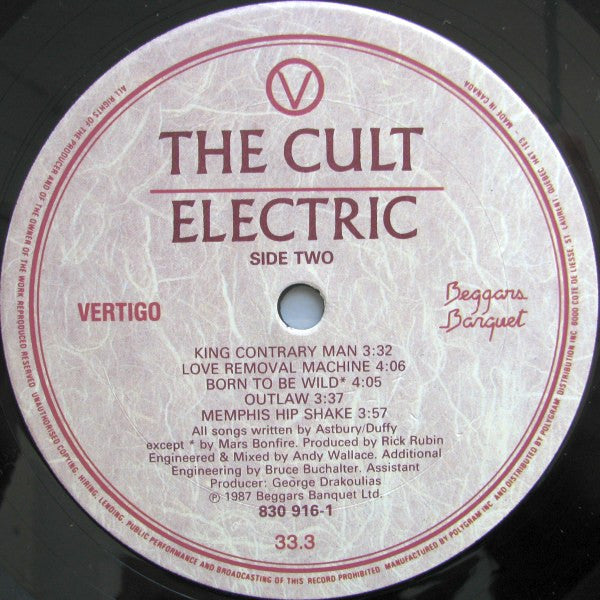 The Cult : Electric (LP, Album)