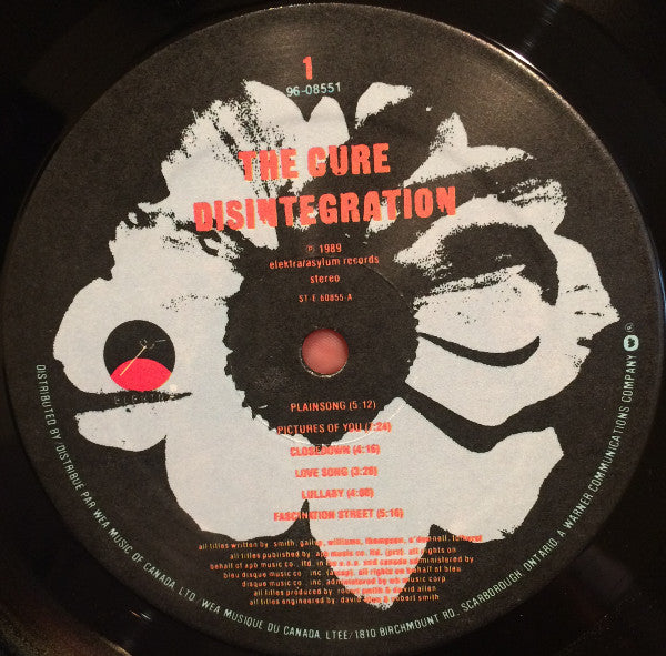 The Cure : Disintegration (LP, Album)
