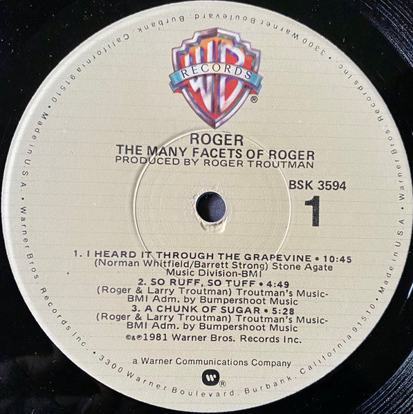 Roger Troutman : The Many Facets Of Roger (LP, Album, Jac)