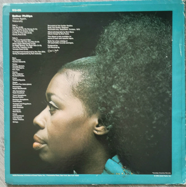 Esther Phillips : Alone Again, Naturally (LP, Album, Jac)