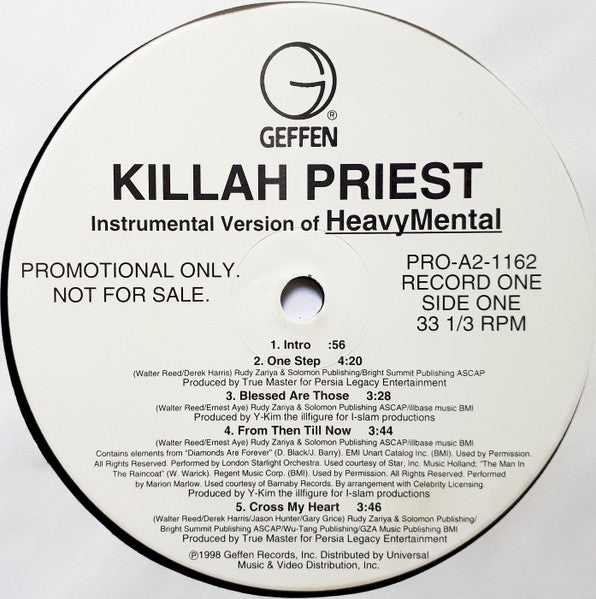 Killah Priest : Heavy Mental (2xLP, Album, M/Print, Promo)