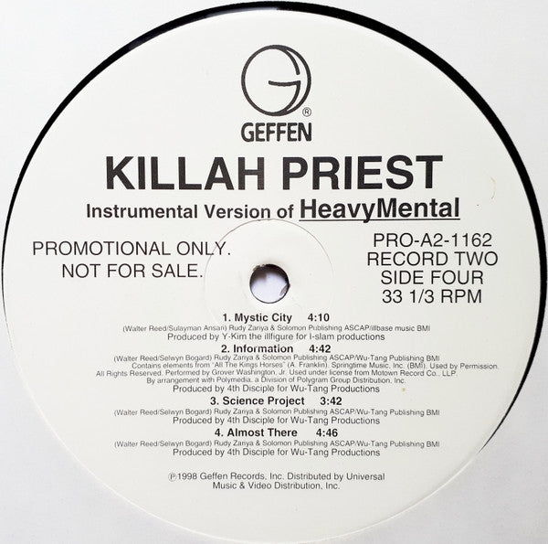 Killah Priest : Heavy Mental (2xLP, Album, M/Print, Promo)