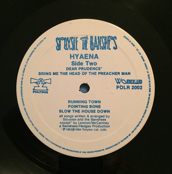 Siouxsie & The Banshees : Hyaena (LP, Album)