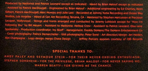 Madonna : I'm Breathless - Music From And Inspired By The Film Dick Tracy (LP, Album, Club)