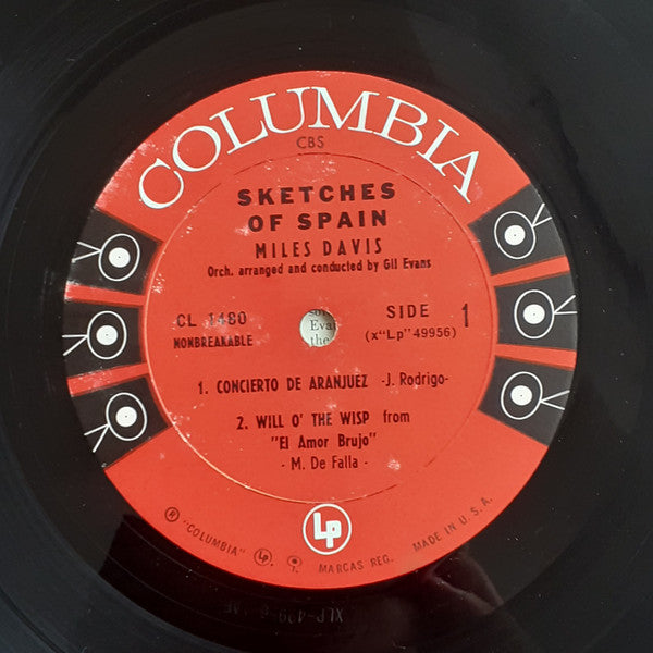 Miles Davis : Sketches Of Spain (LP, Album, Mono, RP, CBS)