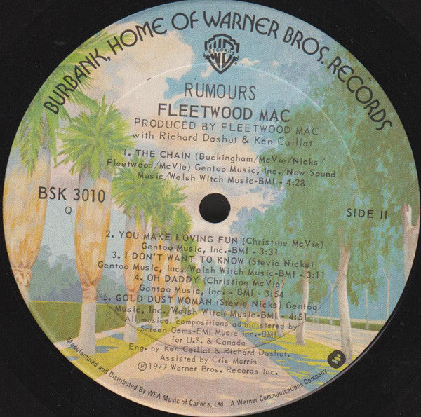 Fleetwood Mac : Rumours (LP, Album, Tex)