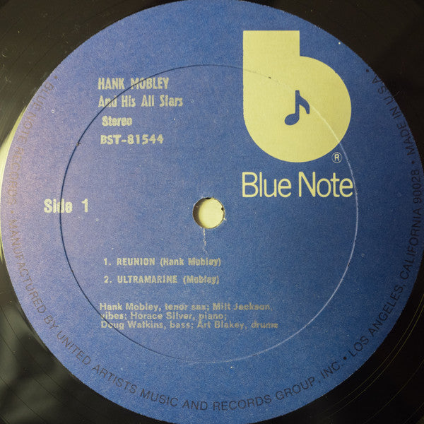 Hank Mobley : Hank Mobley And His All Stars (LP, Album, RE)