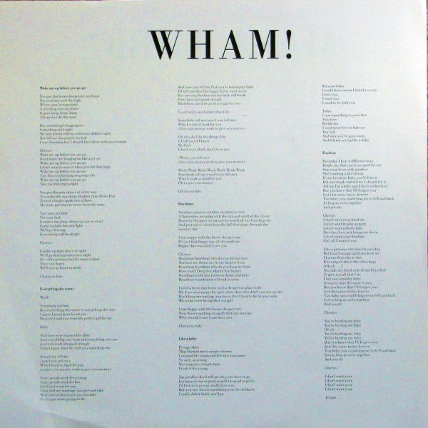 Wham! : Make It Big (LP, Album)