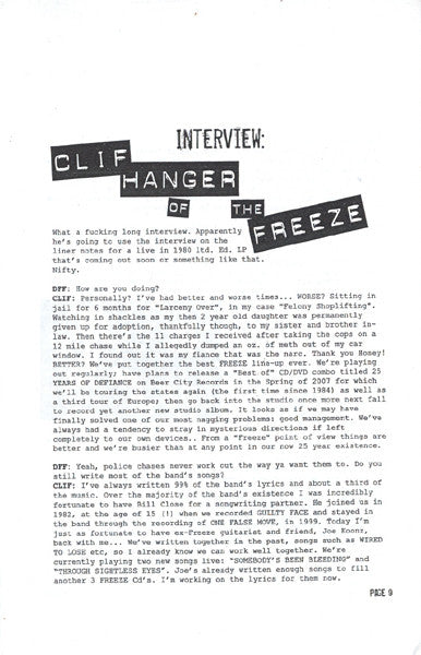 The Freeze : Live From Cape Cod 1980 (LP, Ltd, Cle)