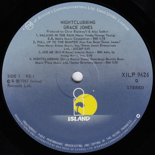 Grace Jones : Nightclubbing (LP, Album)