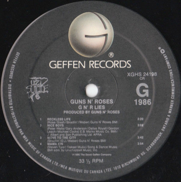 Guns N' Roses : G N' R Lies (LP, Album, Unc)