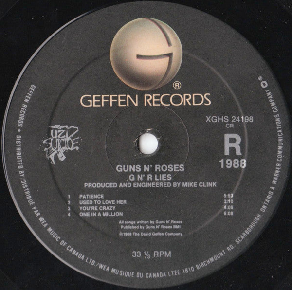Guns N' Roses : G N' R Lies (LP, Album, Unc)