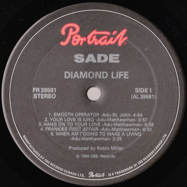 Sade : Diamond Life (LP, Album, Gat)