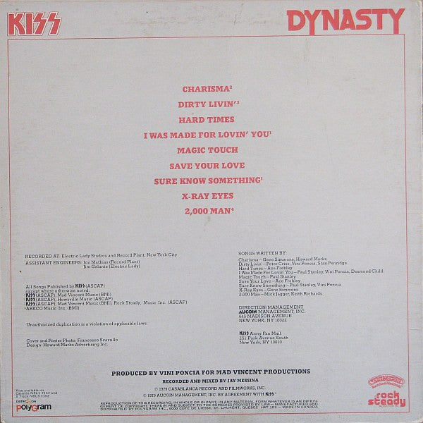 Kiss : Dynasty (LP, Album)