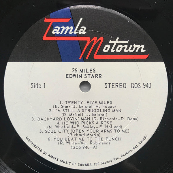 Edwin Starr : 25 Miles (LP, Album)